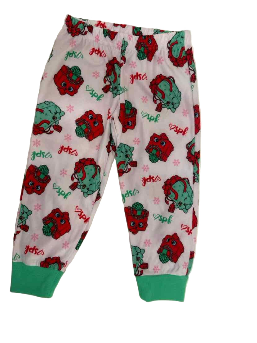 Shopkins Christmas Toddler Size 4 2PCSleepwear