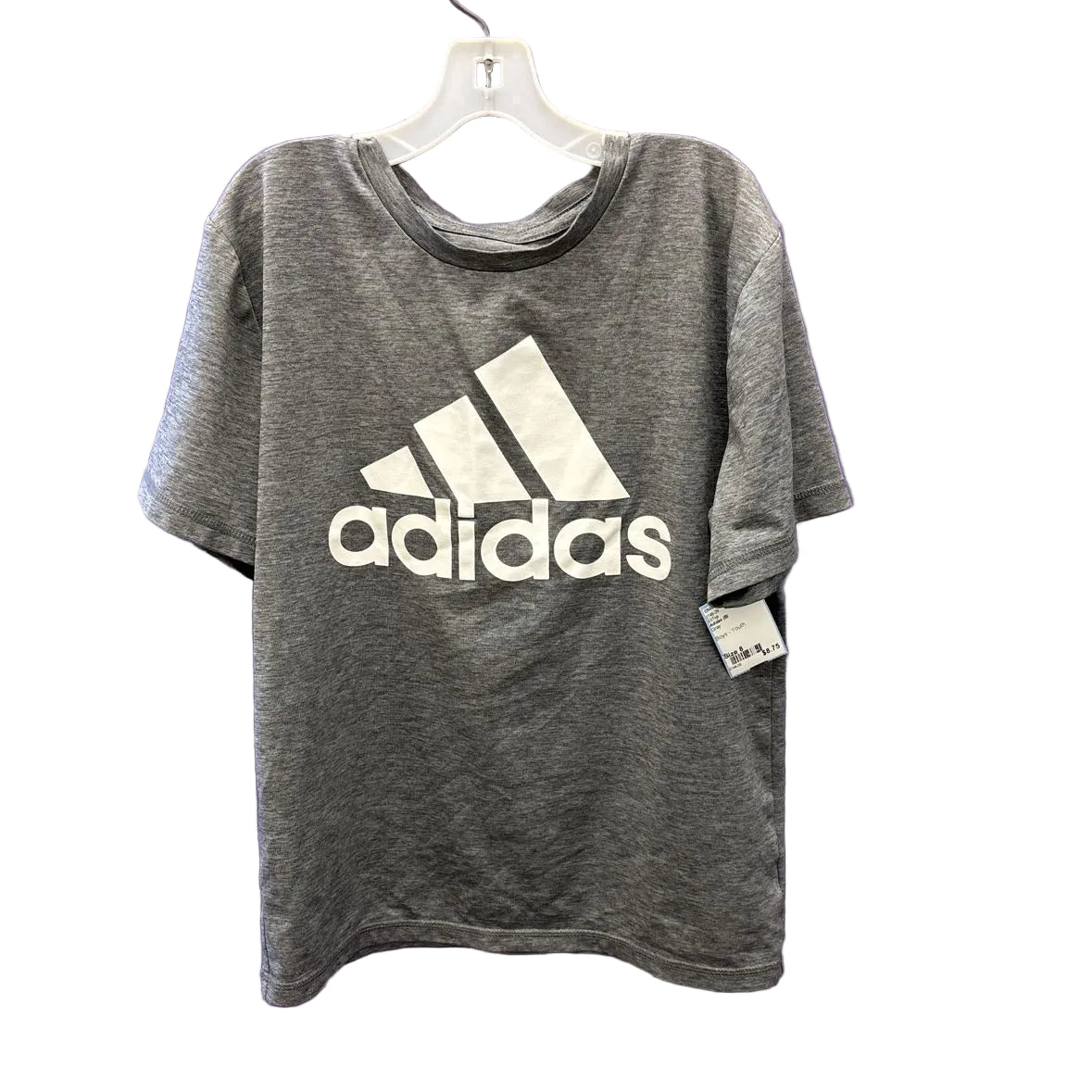 Adidas (B) Gray Youth Size 8 Short Sleeve Top