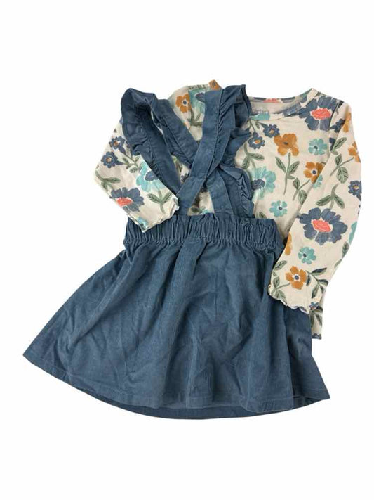 Child of Mine (D) White Blue Toddler Size 2T CasualDress