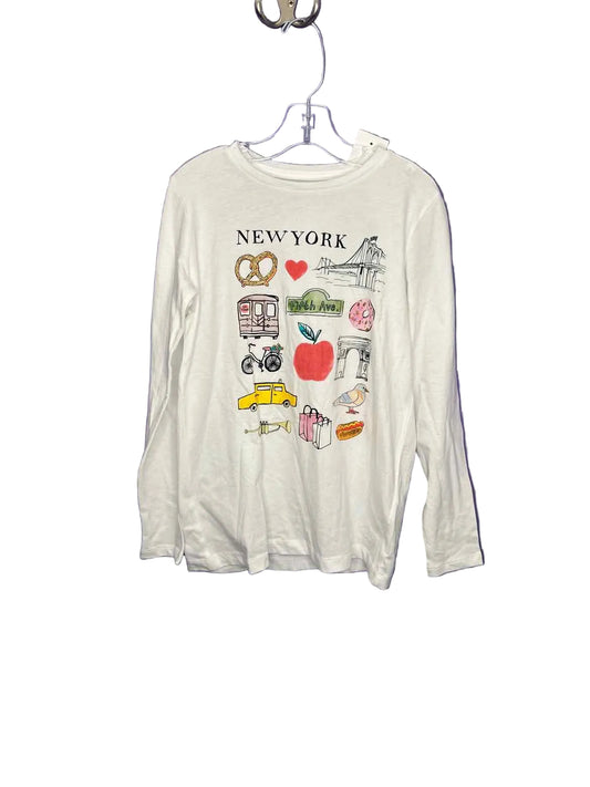 Crewcuts (B) White Youth Size 8 LSTop