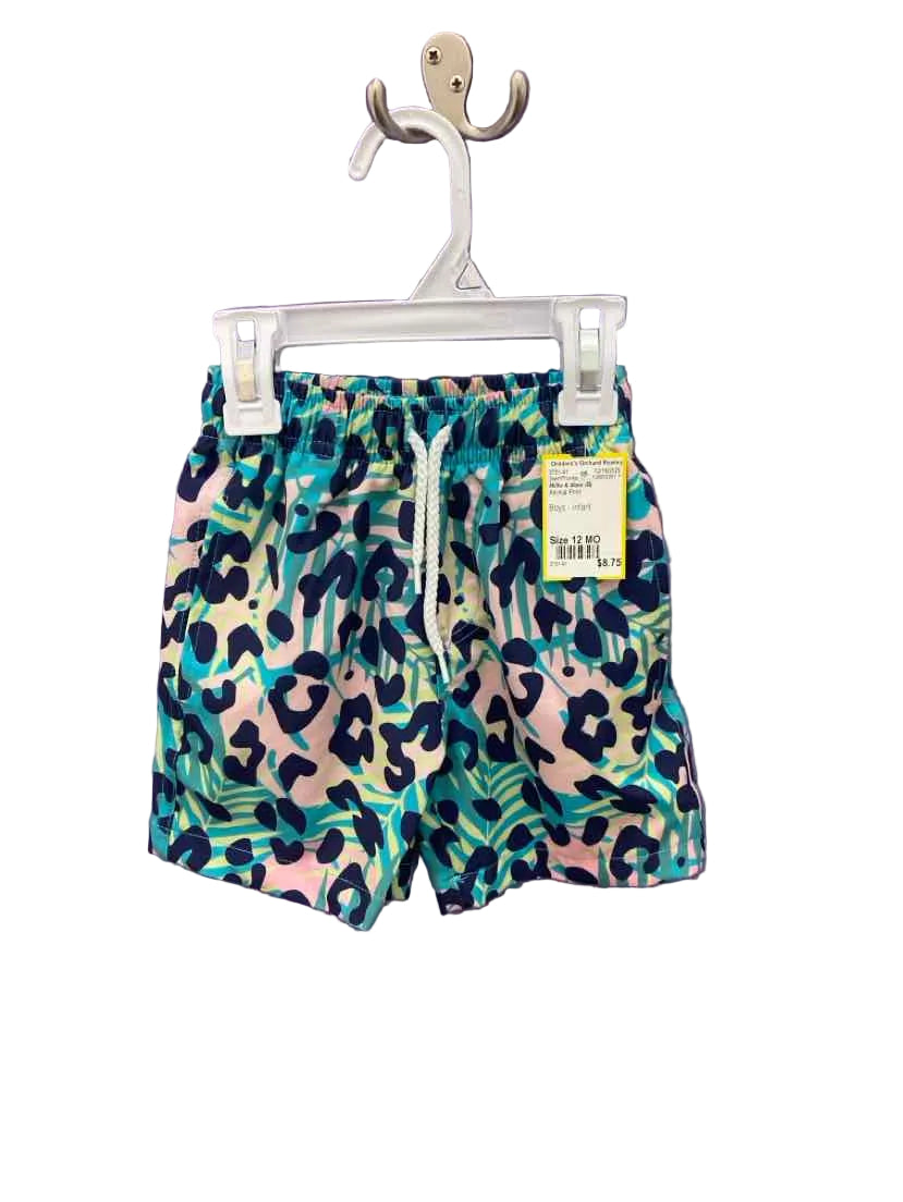 Millie & Maxx (B) Animal Print Infant Size 12 MO SwimTrunks