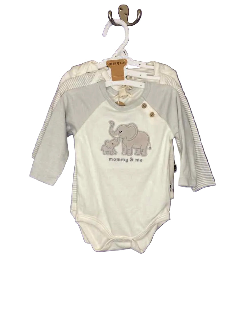 Rabbit + Bear (D) Cream Infant Size 6-9 MO 3PC Casual