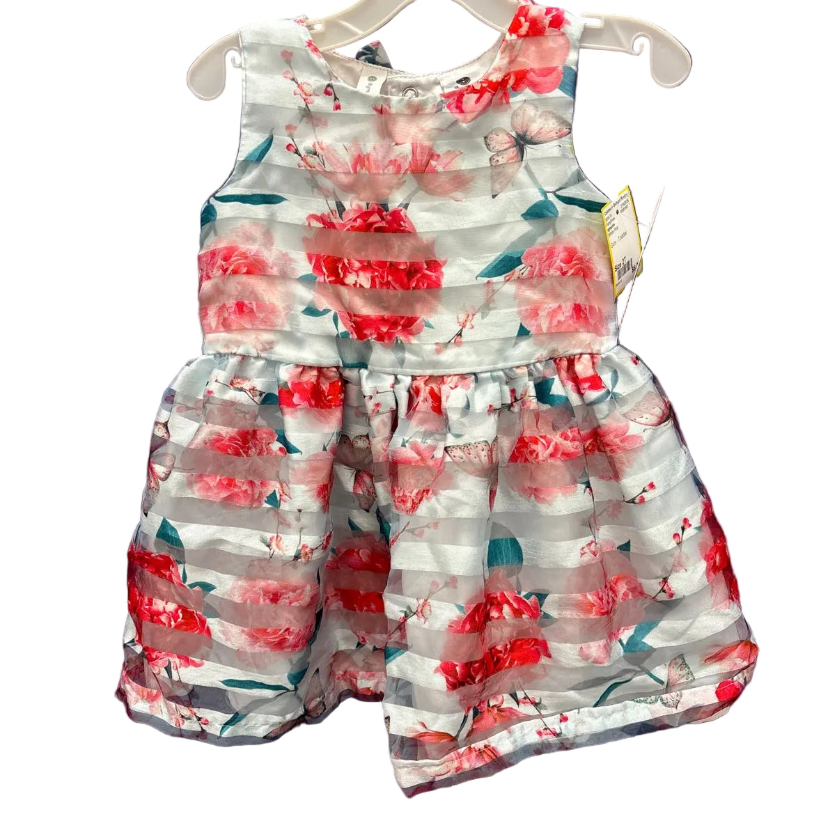 dymples White Pink Toddler Size 2T Party Floral Dress