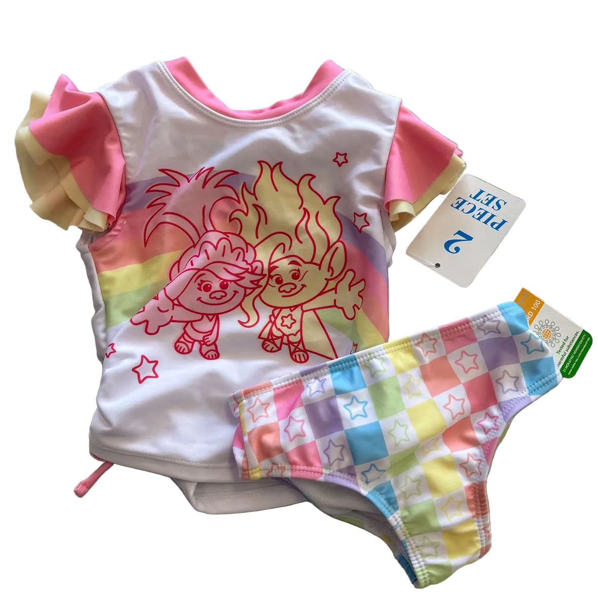 Dreamworks Trolls Character Toddler Size 3T 2PC Swimwear NEW