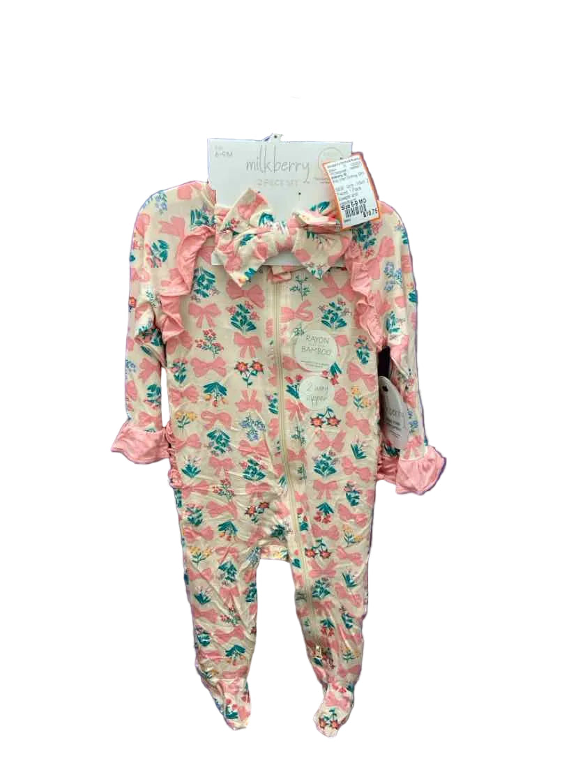 Milkberry (B) Pink Infant Size 6-9 MO 1PCSleepwear