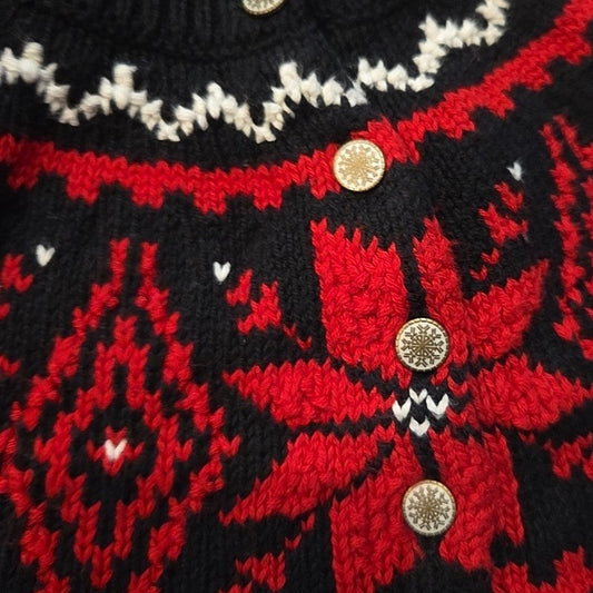 Polo Ralph Lauren (A) Red Black Youth Size 8-10 SweaterHeavy