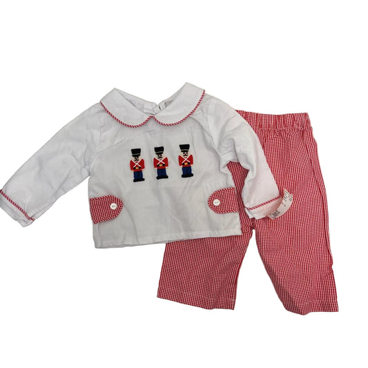 babeeni White Red Infant Size 6 MO 2PC Dressy