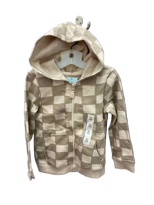 Cat and Jack (D) White Tan Toddler Size 5T Sweatshirt