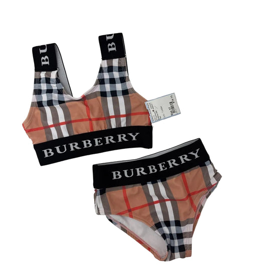 Burberry (AA) Plaid Toddler Size 3T 2 Piece Bikini Bathing Suit Swimwear
