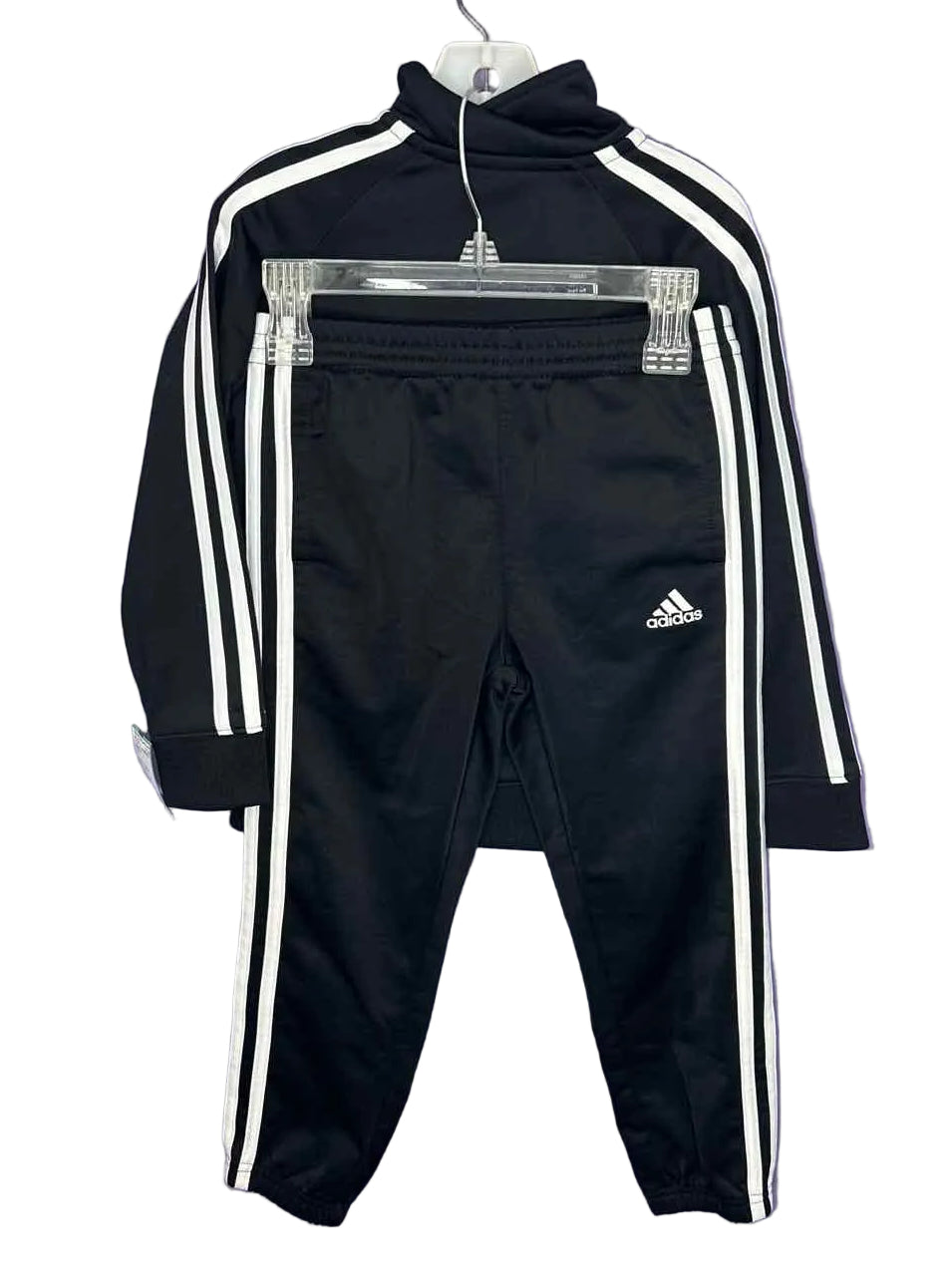 Adidas (B) Black Toddler Size 5 2PCAthleticPantSuit