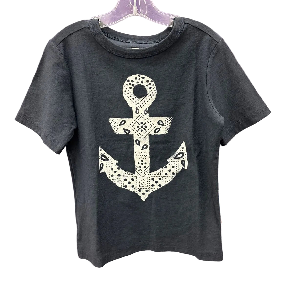 Tea Collection (A) Gray Youth Size 6 Short Sleeve Top