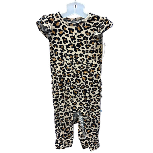 Posh Peanut (A) Brown Print Infant Size 18-24 MO Casual Romper