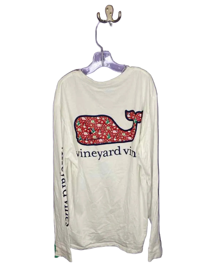 Vineyard Vines (A) White Youth Size 14-16 LSTop