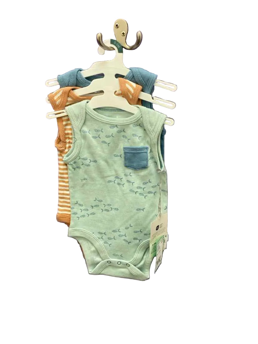 Cloud Island (D) Orange Blue Infant Size 0-3 MO 3PC Casual