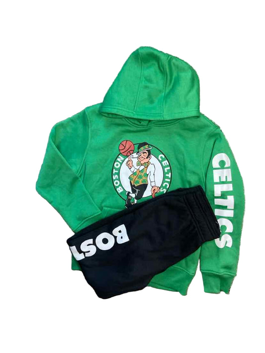 NBA (B) Green Black Youth Size 8 2PCAthleticPantSuit