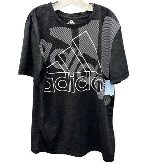 Adidas (B) Black Youth Size 10-12 Athletic Top Short Sleeve