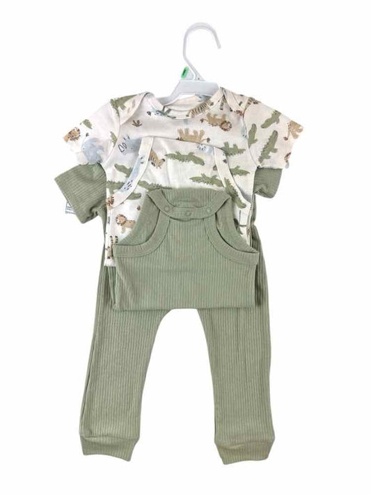 Carters (C) White Green Infant Size 18 MO 3PC Casual