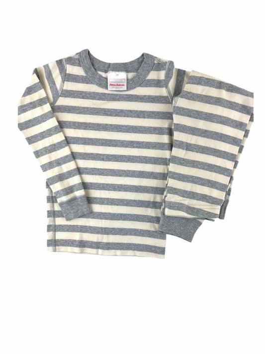 Hanna Andersson (A) White Gray Toddler Size 5 2PCSleepwear