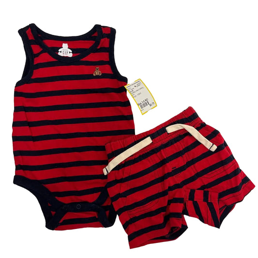 Gap (B) Red Blue Infant Size 3-6 MO 2PC Casual