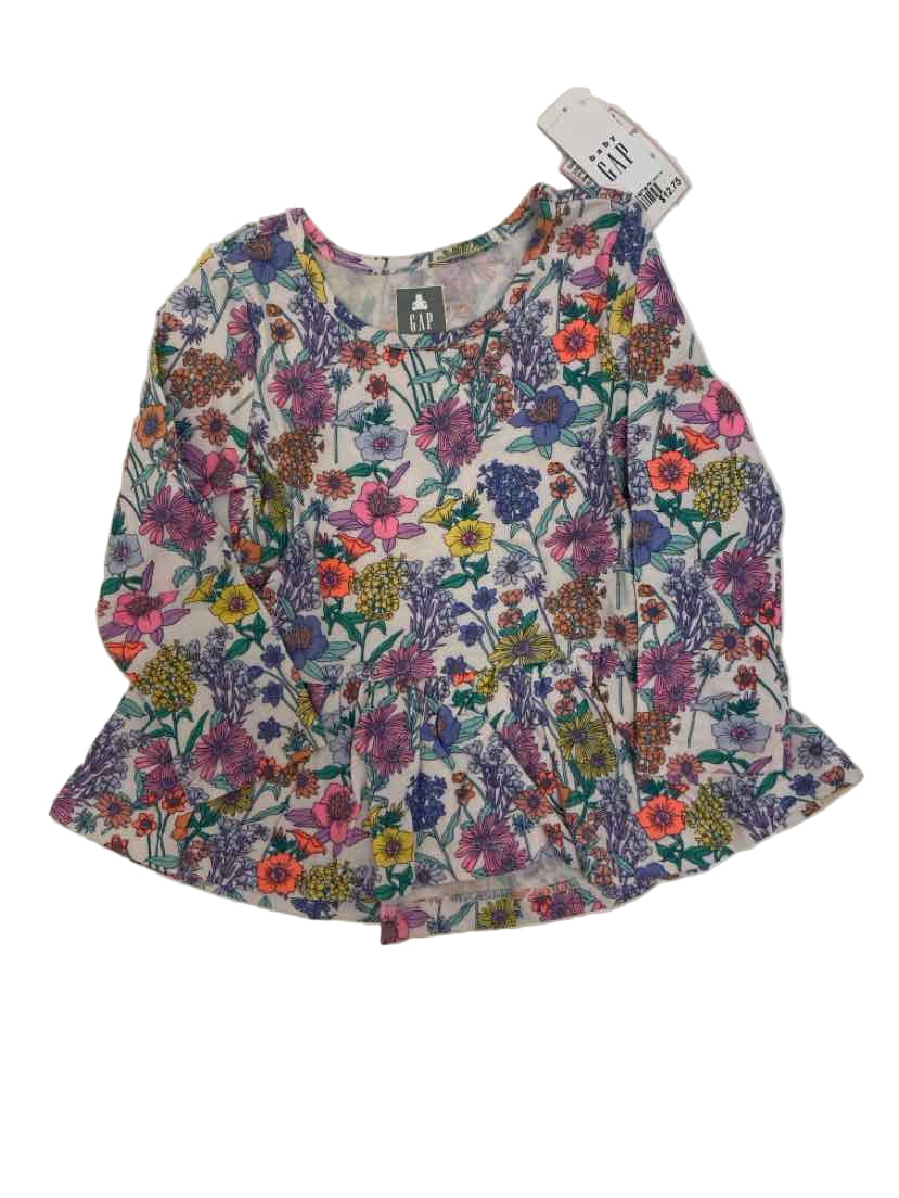 Gap (B) White Purple Infant Size 18-24 MO 2PC Casual