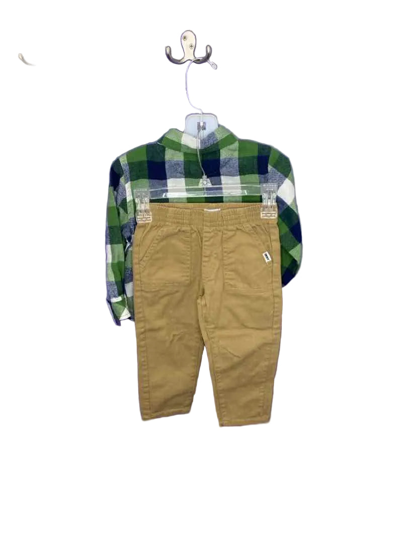 DKNY (A) Blue Green Tan Toddler Size 2T 2PCCasual