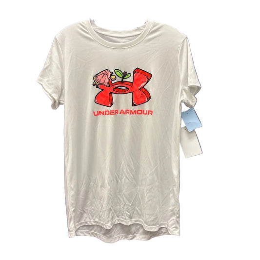 Under Armour (B) White Youth Size 10-12 AthleticTopSS