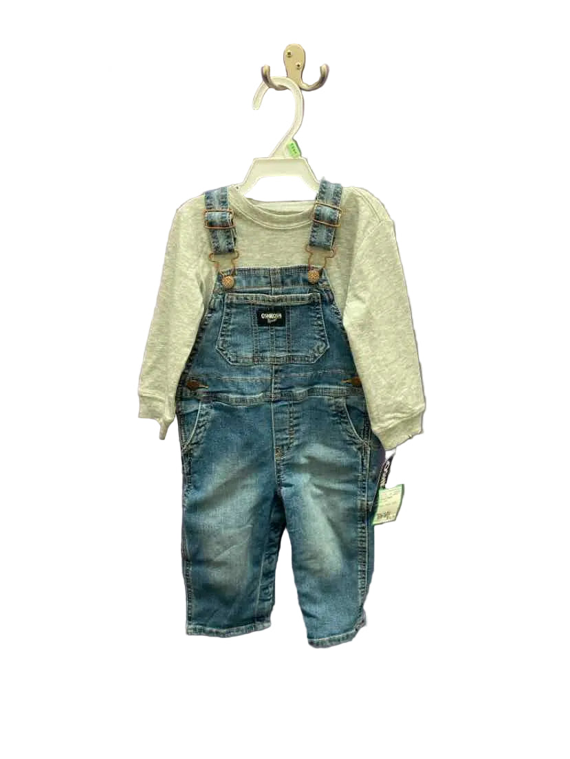 OshKosh BGosh Blue Gray Infant Size 18 MO 2PC Casual