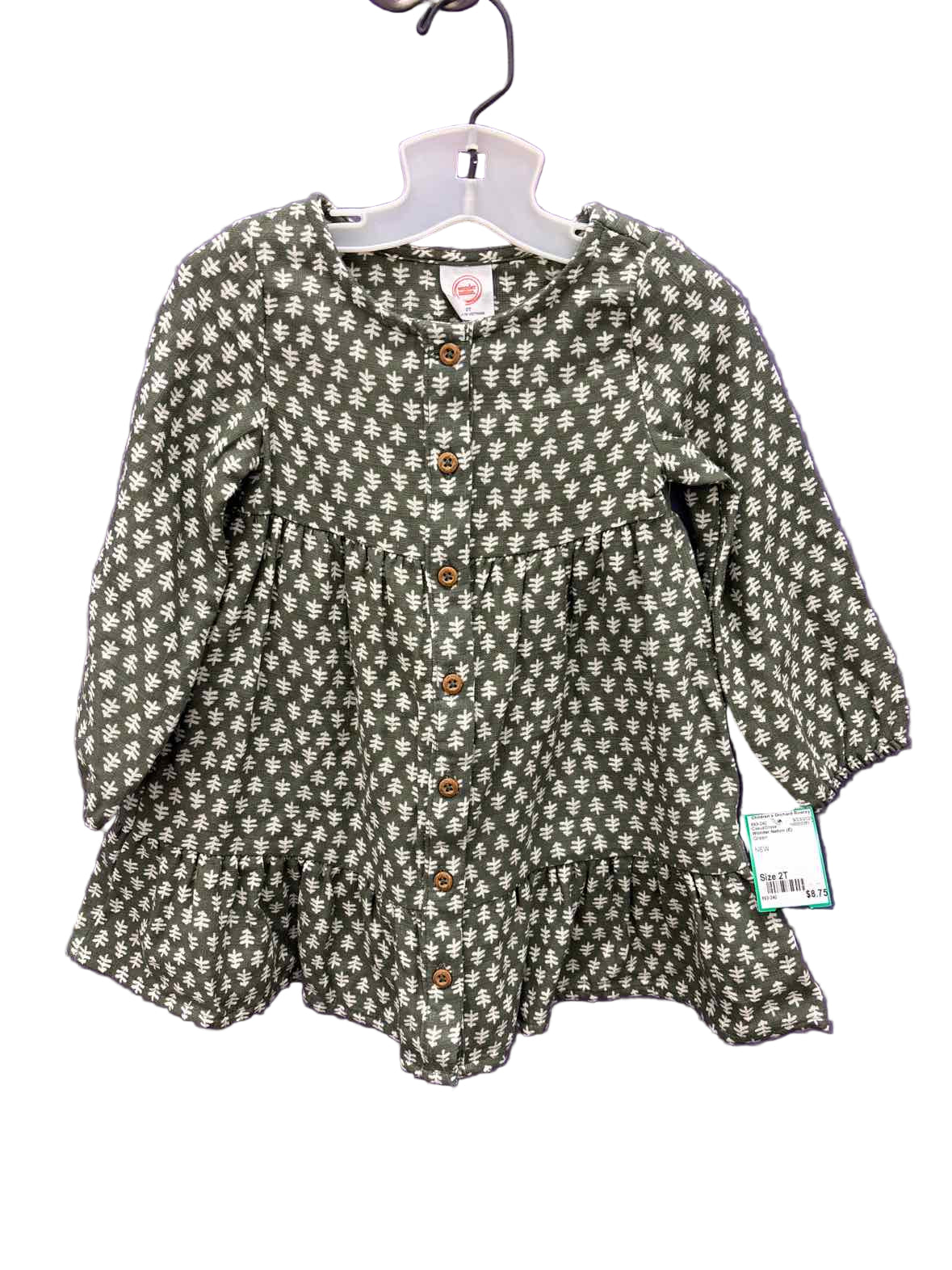 Wonder Nation (E) Green Toddler Size 2T CasualDress