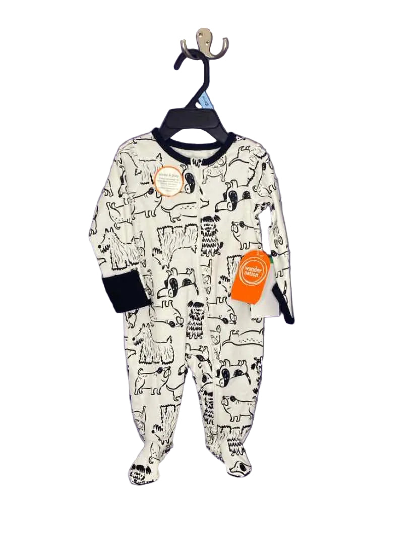 Wonder Nation (E) White Print Infant Size 3-6 MO 1PCSleepwear
