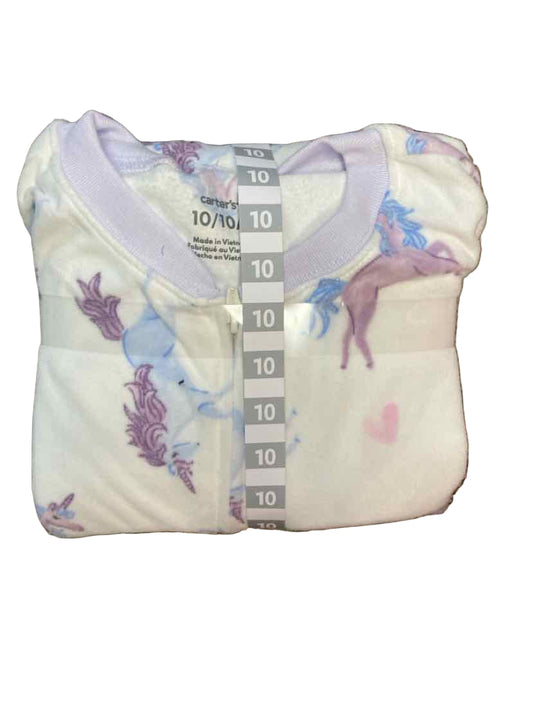 Carters (C) White Print Youth Size 10-12 2PCSleepwear