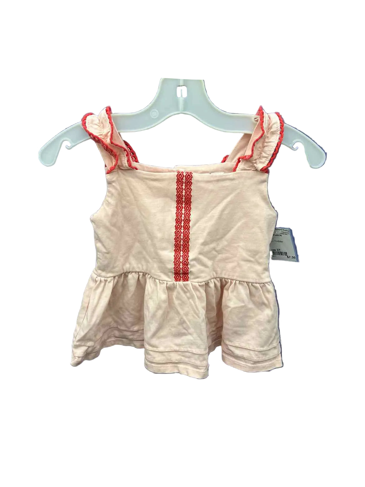 Janie and Jack (A) Coral Toddler Size 3T SSTop