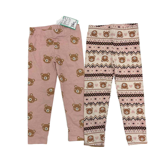 Children's Place (D) Pink Brown Toddler Size 2T BasicLeggings