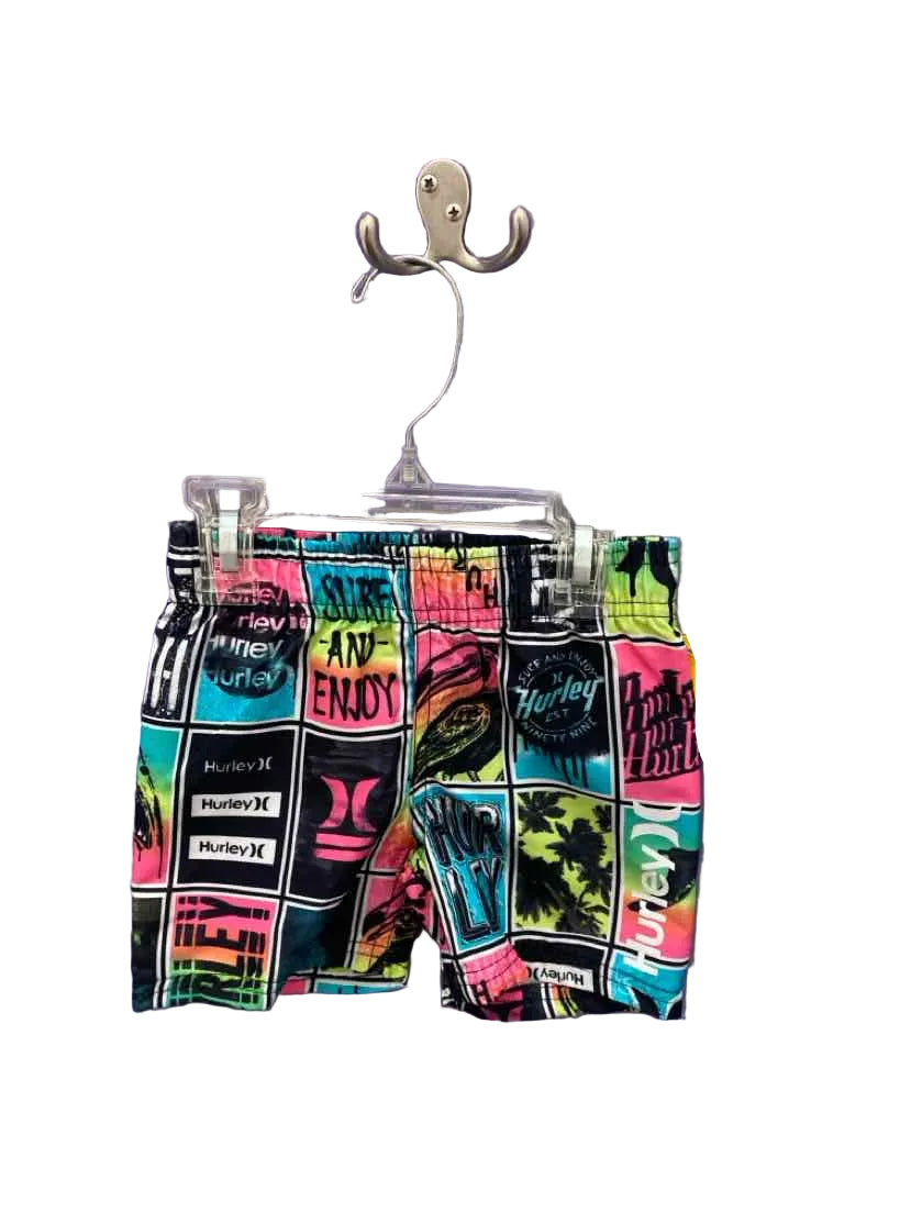 Hurley (C) Black Print Infant Size 18 MO SwimTrunks