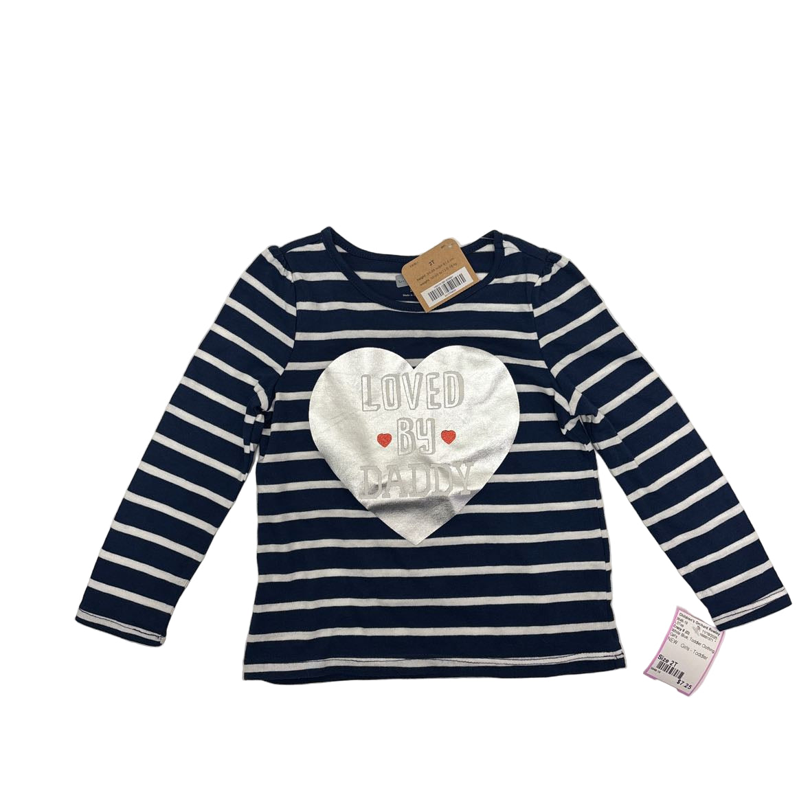 Crazy 8 (D) White Blue Toddler Size 2T LSTop