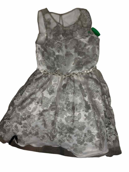 Rare Editions (B) Silver Youth Size 12 PartyDress