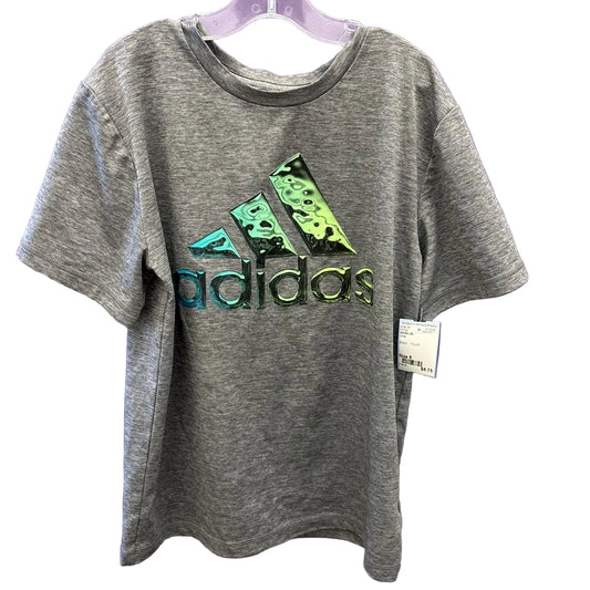 Adidas (B) Gray Youth Size 8 Short Sleeve Top