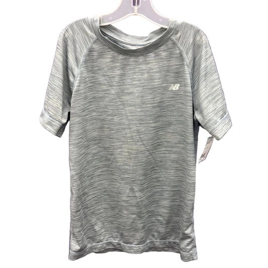 New Balance (B) Gray Youth Size 10-12 Athletic Short Sleeve Top