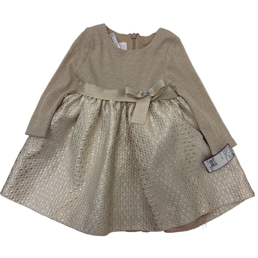 Bonnie Baby (B) Gold Infant Size 12 MO PartyDress