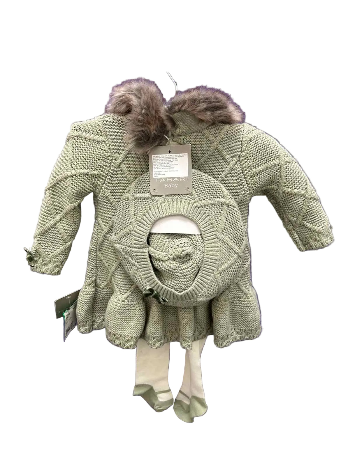 Tahari (C) Green Infant Size 0-3 MO 3PC Dressy
