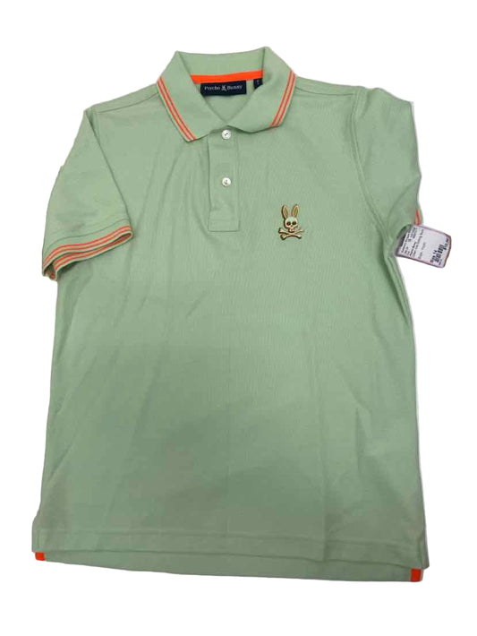 Psycho Bunny Green Youth Size 14 Polo