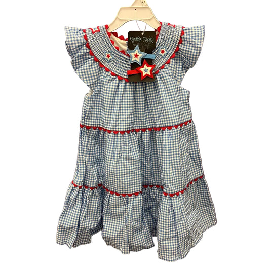 Cynthia Rowley (A) Red White Blue 4th of July Toddler Size 4T Casual Dress