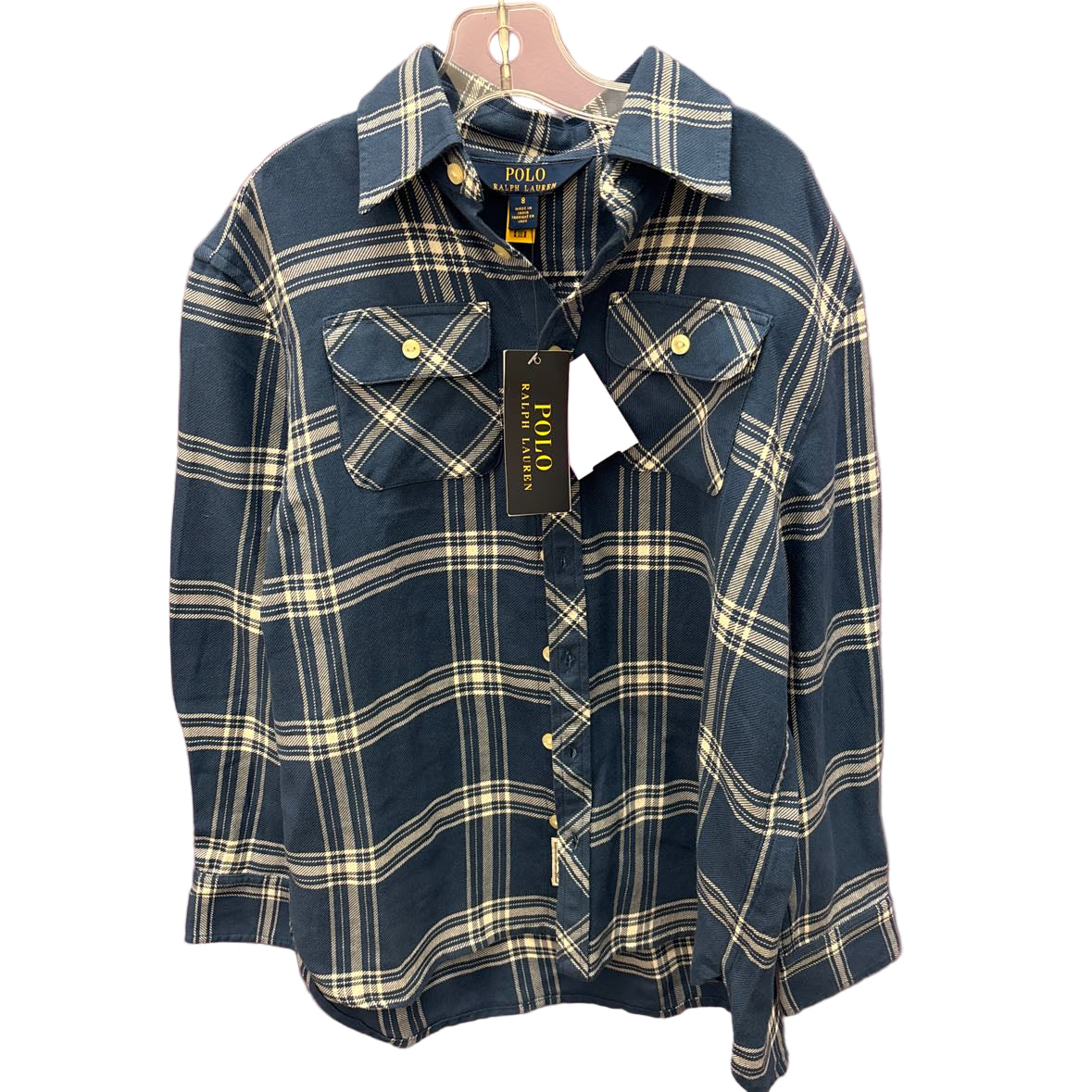 Ralph Lauren (A) Blue Youth Size 8 ButtondownLS