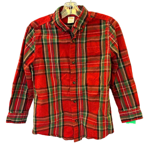 Gymboree (C) Red Youth Size 7 ButtondownLS