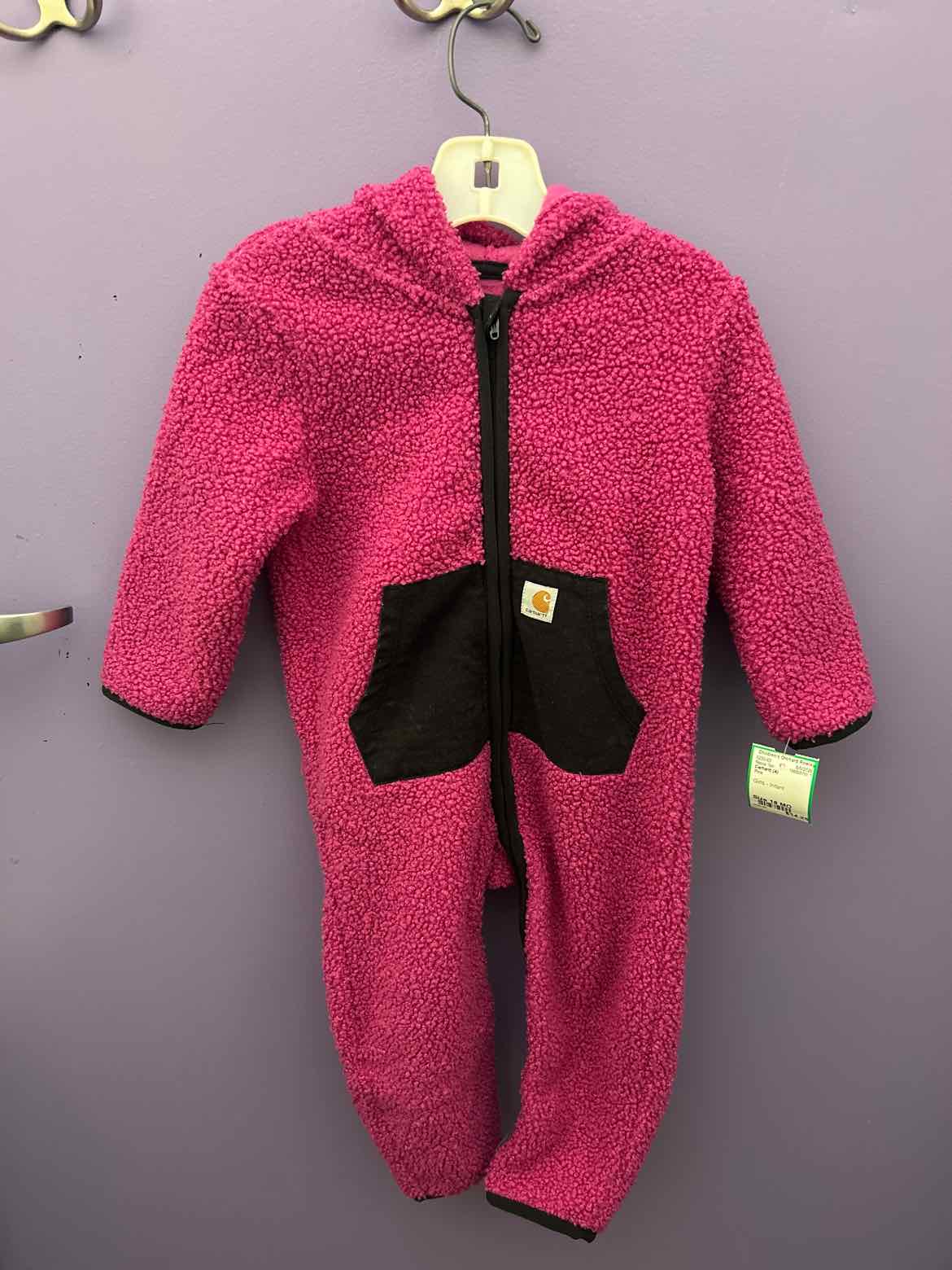 Carhartt (A) Pink Infant Size 18 MO fleece 1pc