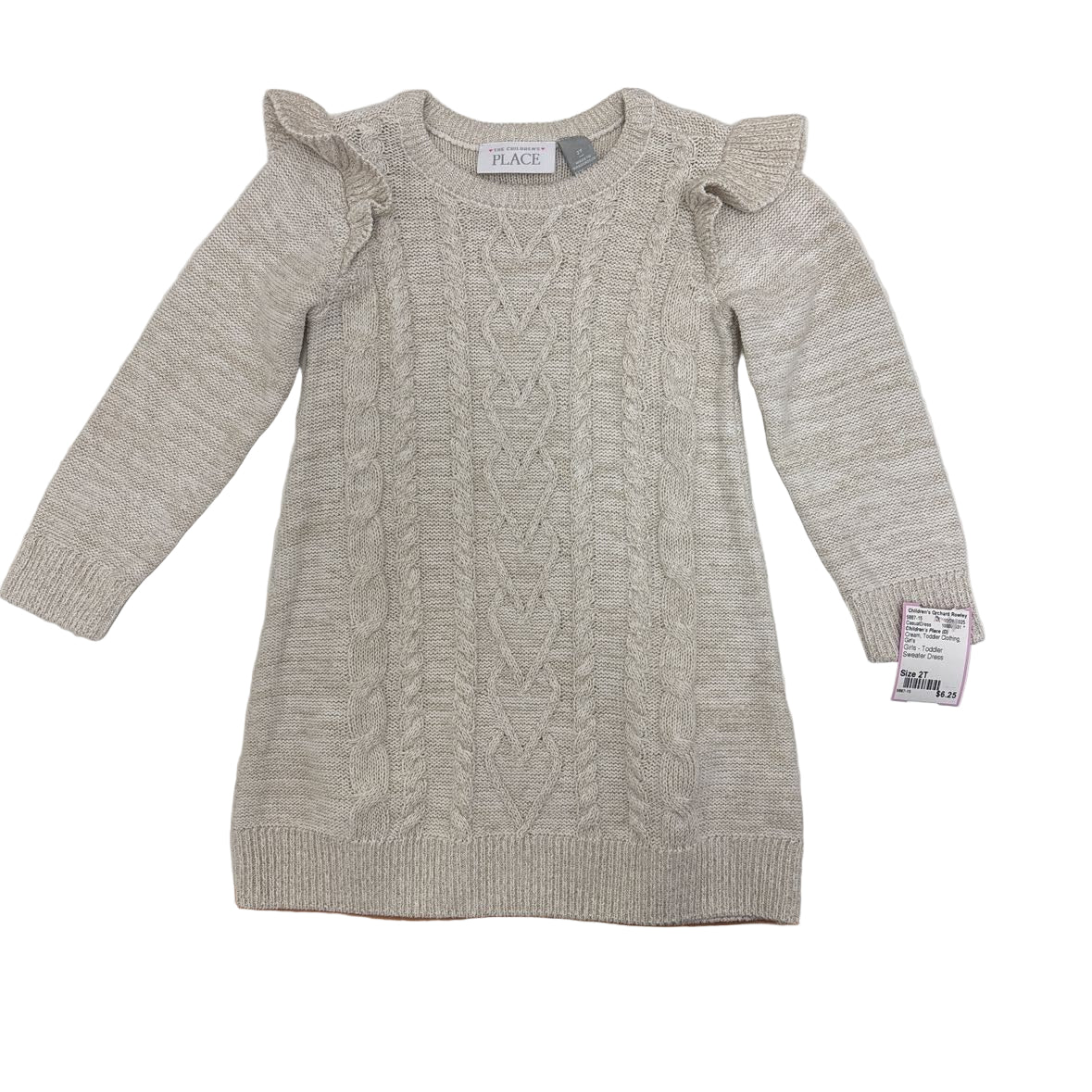 Children's Place (D) Cream Toddler Size 2T CasualDress