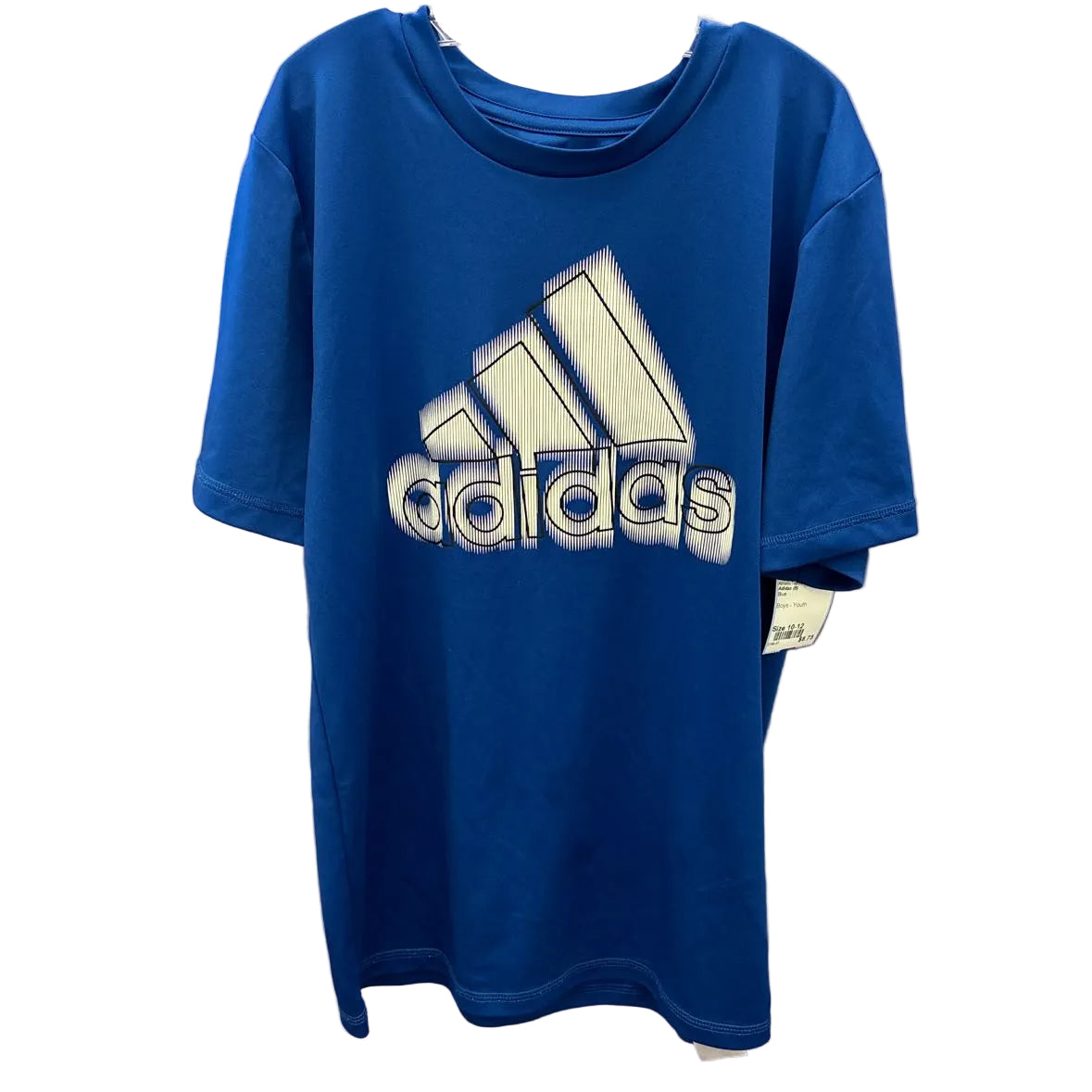 Adidas (B) Blue Youth Size 10-12 Athletic Short Sleeve Top
