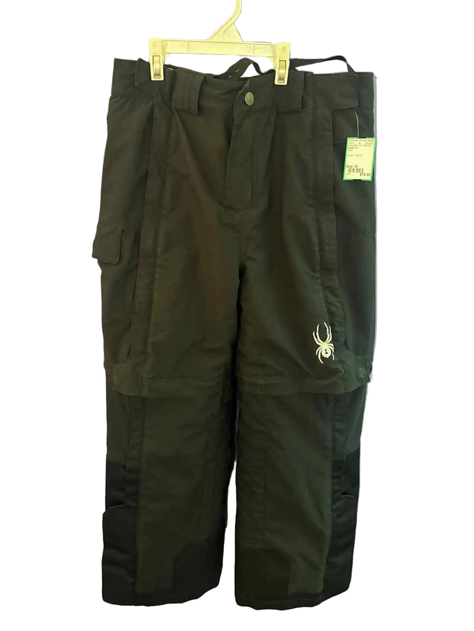 Spyder (A) Black Youth Size 14 Snow Bibs Pants