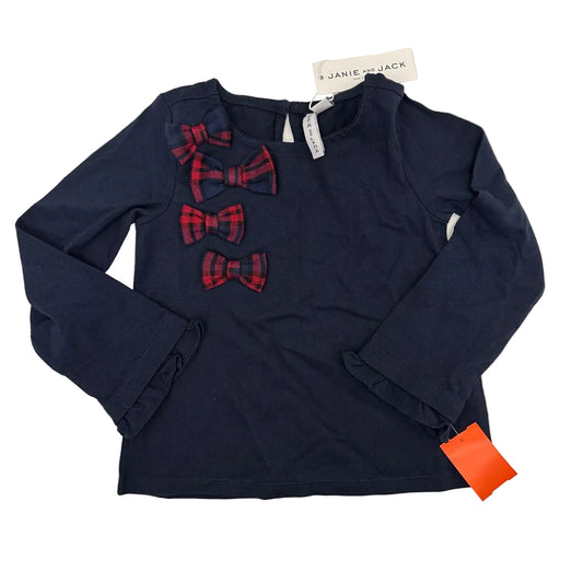 Janie and Jack (A) Navy Toddler Size 4 LSTop