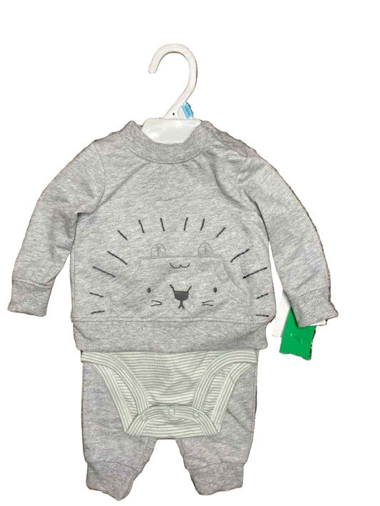 Carters (C) Gray Infant Size 6 MO 3PC Casual