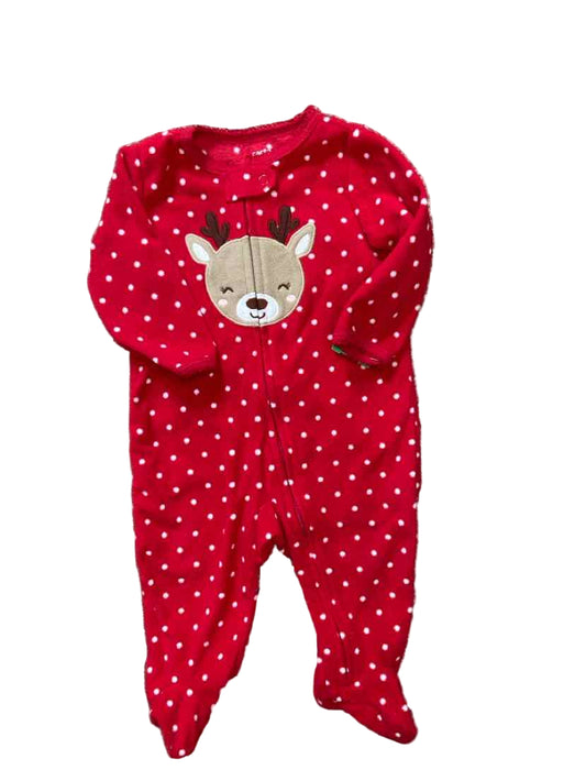 Carters (C) Red Print Infant Size 6 MO 1PCSleepwear